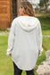 Plus Size Button Up Drawstring Long Sleeve Hoodie