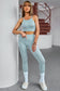 Tank Cropped Active Top and Pants Set