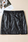 PU Leather Mini Skirt