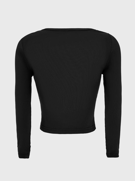 Scoop Neck Long Sleeve T-Shirt